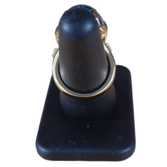 Australian blue opal statement ring size 6 - Picture 8 of 9